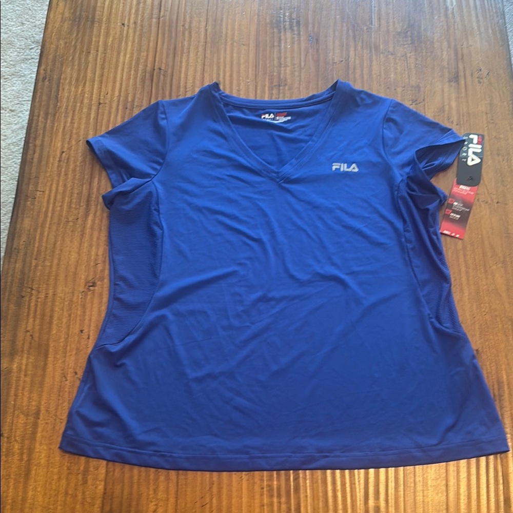 Fila Fitted Blue Short Sleeve Tee